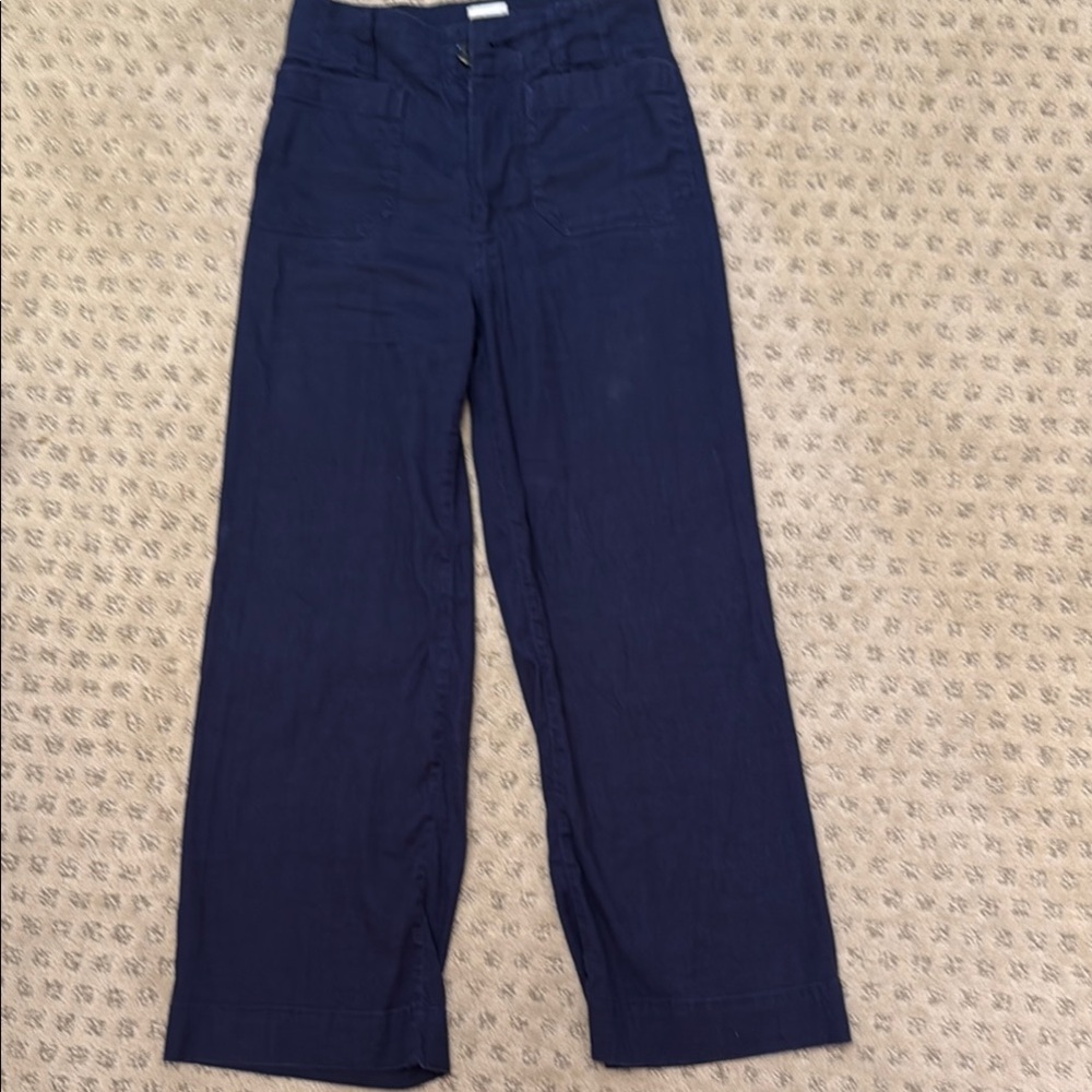 Maeve Navy Cropped Pants
